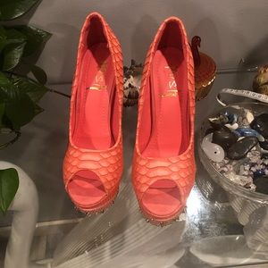 POSH platform stilettos.  NWOT